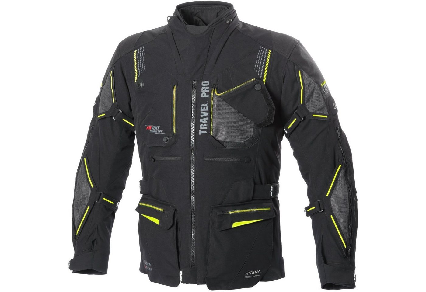 Büse Motorradjacke Büse Travel Pro Textiljacke schwarz / gelb Herren 50 von Büse