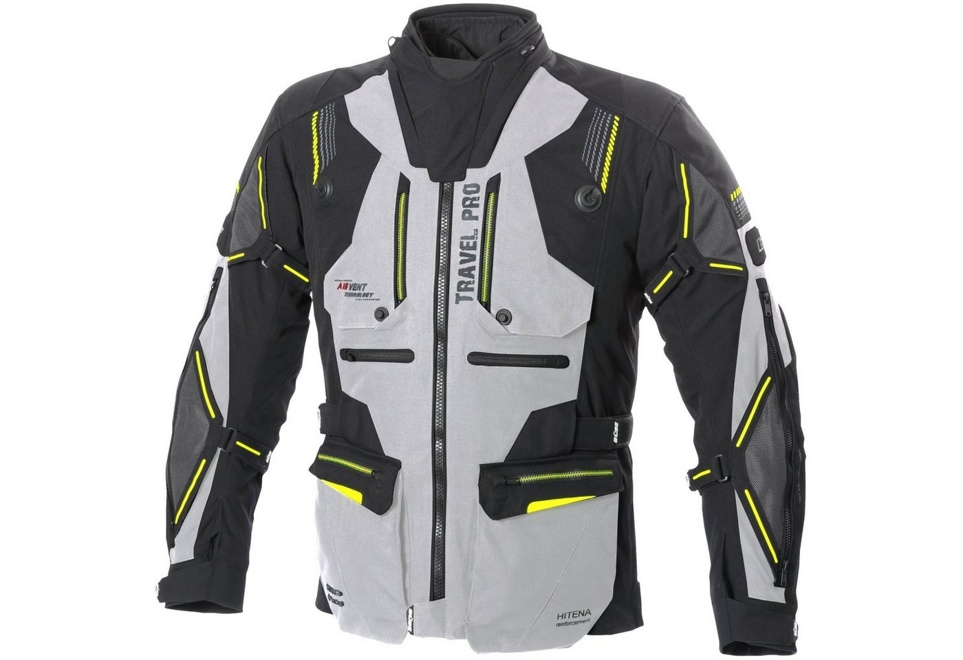Büse Motorradjacke Büse Travel Pro Textiljacke schwarz / hellgrau Herren 56 atmungsaktiv von Büse