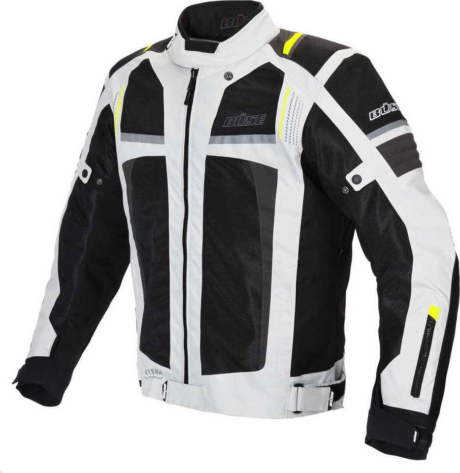 Büse Motorradjacke Livorno Motorrad Textiljacke Atmungsaktiv protektoren reflektierende weitenverstellbar reißversch von Büse