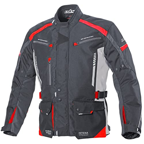 Büse Torino II Textiljacke Motorradjacke schwarz/hellgrau/rot Herren M von Büse