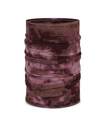 BUFF Uni-Erwachsene Lightweight Merino Wool Sturmhaube, Natürliche Batikfärbung, Burgunderrot, One Size von Buff