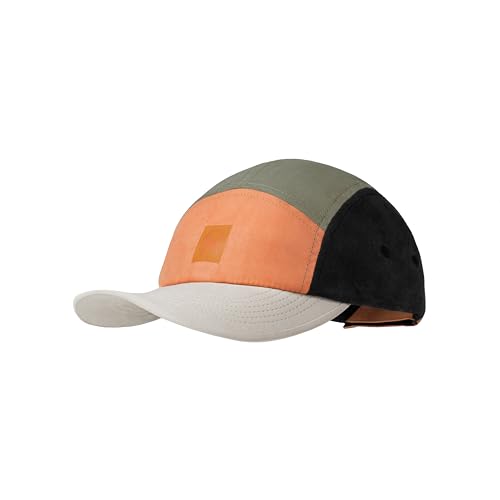 BUFF®| Kappe 5 Panel Go Junge Mädchen Flexibel, UPF50, Verstellbar, Nachhaltig, Leicht, Laufen, Recycelte Materialien, Komfortabel, Einheitsgröße, Multi Khaki von Buff