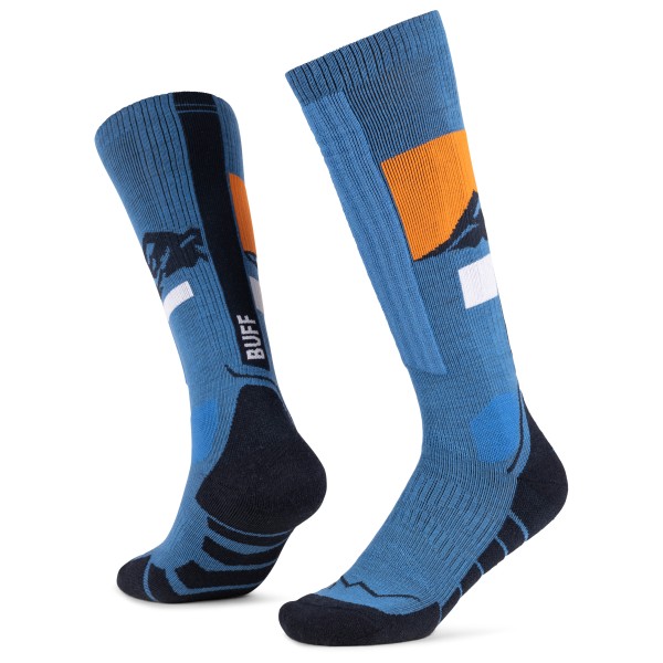 Buff - Merino HW Over The Calf - Skisocken Gr M - EU: 39-41 blau von Buff