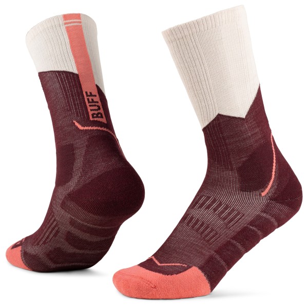 Buff - Merino MW Crew - Wandersocken Gr M - EU: 39-41 rot von Buff
