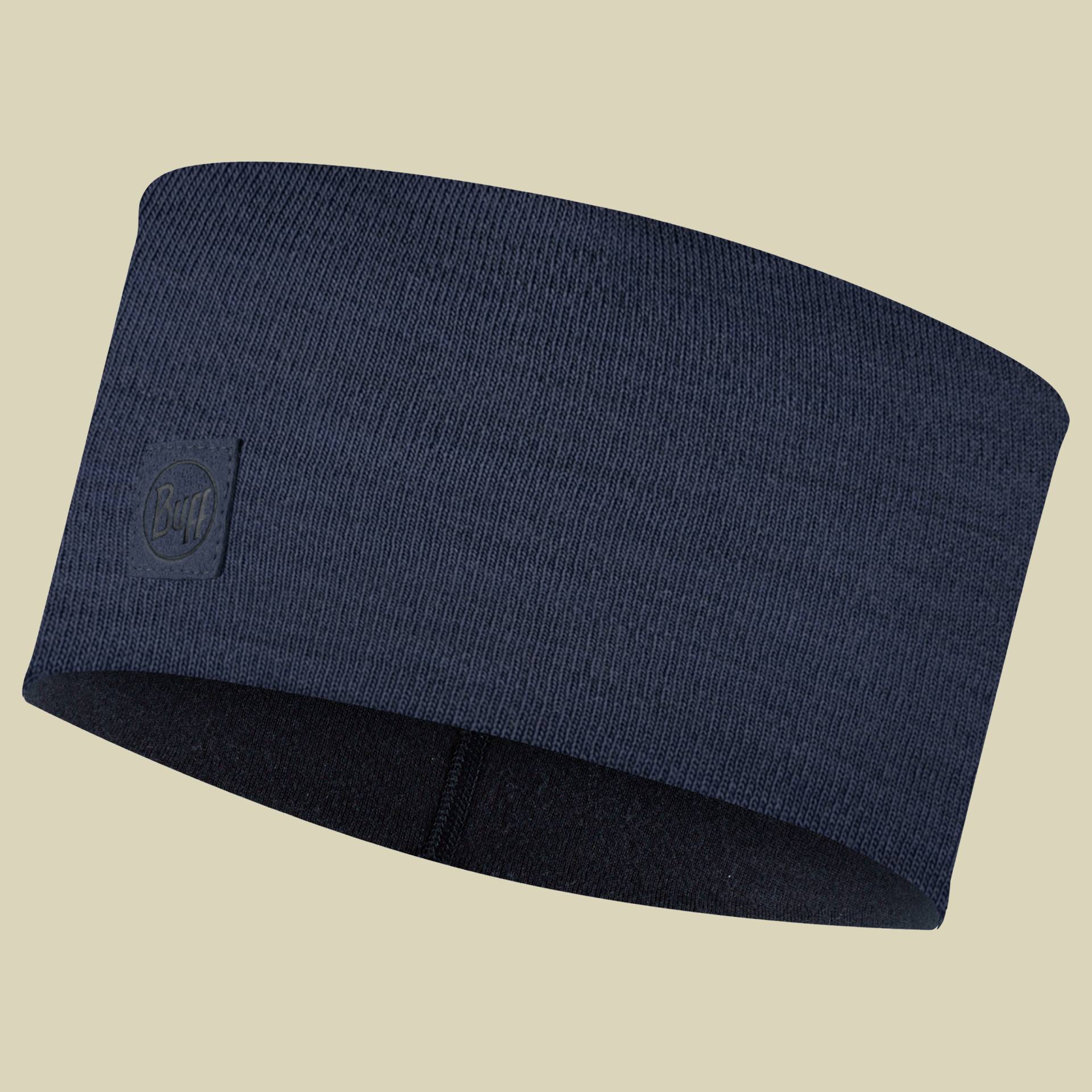 Merino Wide Headband Größe one size Farbe solid night blue Merino Wide Headband Größe one size Farbe solid night blue von Buff