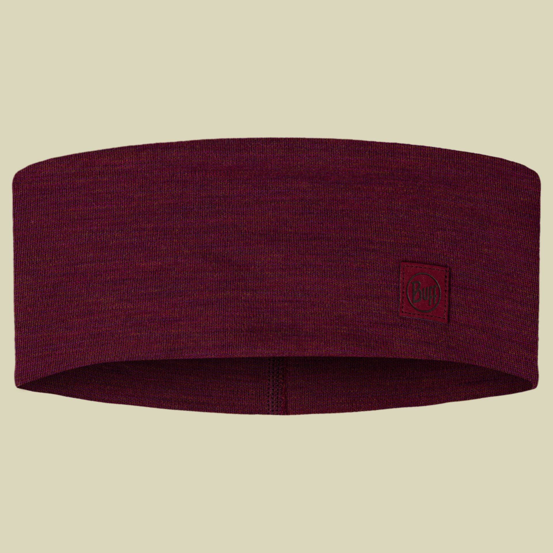 Merino Wide Headband rot one size - solid tibetan red von Buff