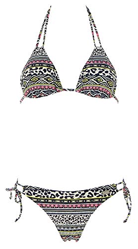 Buffalo Bade-Bikini Afra Schwarz-Bunt Größe A/B34 von Buffalo