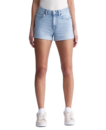 Buffalo David Bitton Damen Goldie High Rise Relaxed Denim Jeans-Shorts, Beschädigt und abgenutzt, 26 von Buffalo David Bitton