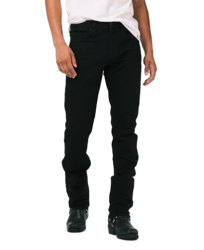 Buffalo David Bitton Herren Slim Ash Jeans, schwarz Denim, 32W / 32L von Buffalo David Bitton
