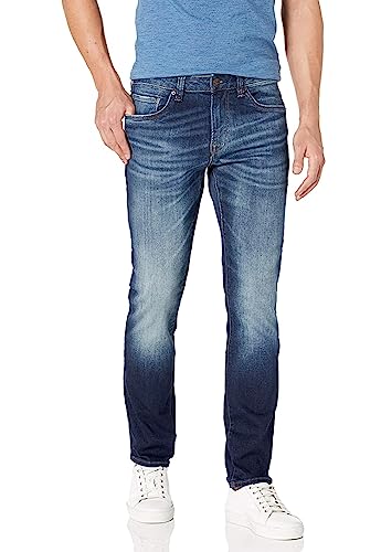 Buffalo David Bitton Herren Slim Ash Jeans, Helles, Mittelgroßes Indigo, 31W / 32L von Buffalo David Bitton