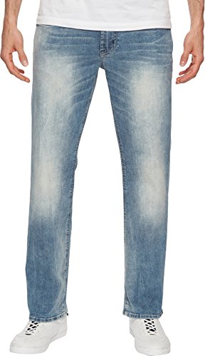 Buffalo Herren Leg with Stretch Fabric Relaxed Straight Driven Jeans, Sandgestrahltes Indigoblau verwaschenes Indigo, 36W / 30L Buffalo Herren Leg with Stretch Fabric Relaxed Straight Driven Jeans, Sandgestrahltes Indigoblau verwaschenes Indigo, 36W / 30L von Buffalo David Bitton