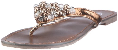 Buffalo Girl Damen 310209 PU Black 01 Zehentrenner, Gold/Bronze von Buffalo