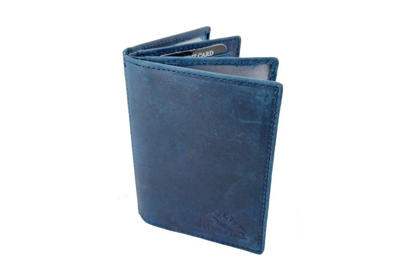 Buffalo Hill Kartenetui Büffelleder Ausweishülle, RFID-Schutz >2397-Wild< Dokumentenmappe, 9 Kartenfächer + 3 Klarsichtfächer von Buffalo Hill