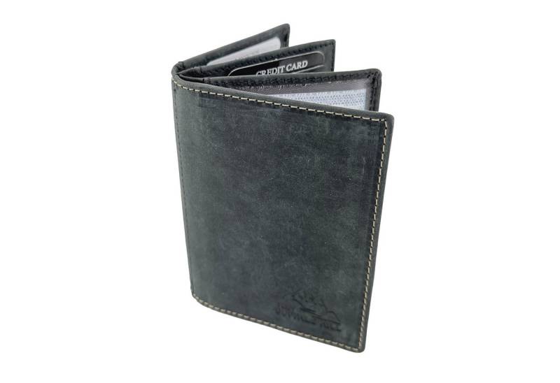 Buffalo Hill Kartenetui Büffelleder Ausweishülle, RFID-Schutz >2397-Wild< Dokumentenmappe, 9 Kartenfächer + 3 Klarsichtfächer von Buffalo Hill