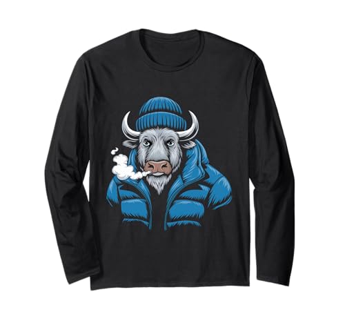 Buffalo Tshirt Männer Frauen New York Buffalo Bison Retro Langarmshirt von Buffalo TShirt Männer Frauen Buffalo Liebhaber