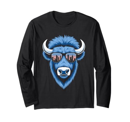 Buffalo Tshirt Männer Frauen New York Buffalo Bison Retro Langarmshirt von Buffalo TShirt Männer Frauen Buffalo Liebhaber