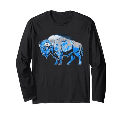 Buffalo Tshirt Männer Frauen New York Buffalo Bison Retro Langarmshirt von Buffalo TShirt Männer Frauen Buffalo Liebhaber