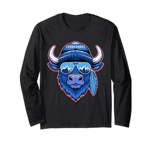 Buffalo Tshirt Männer Frauen New York Buffalo Bison Retro Langarmshirt von Buffalo TShirt Männer Frauen Buffalo Liebhaber