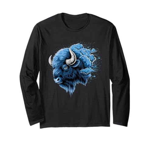 Buffalo Tshirt Männer Frauen New York Buffalo Bison Retro Langarmshirt von Buffalo TShirt Männer Frauen Buffalo Liebhaber