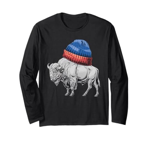 Buffalo Tshirt Männer Frauen New York Buffalo Bison Retro Langarmshirt von Buffalo TShirt Männer Frauen Buffalo Liebhaber