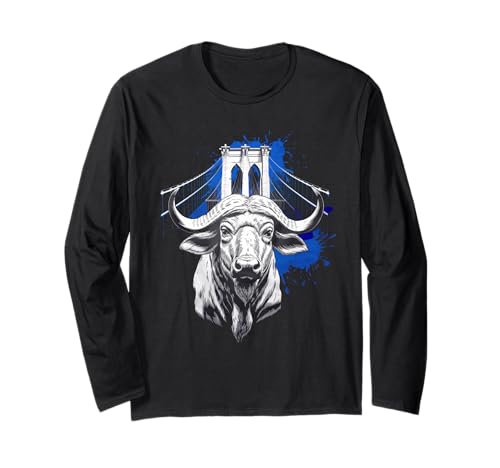 Buffalo Tshirt Männer Frauen New York Buffalo Bison Retro Langarmshirt von Buffalo TShirt Männer Frauen Buffalo Liebhaber