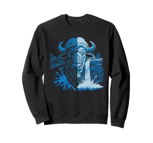 Buffalo Tshirt Männer Frauen New York Buffalo Bison Retro Sweatshirt von Buffalo TShirt Männer Frauen Buffalo Liebhaber