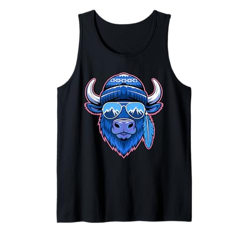 Buffalo Tshirt Männer Frauen New York Buffalo Bison Retro Tank Top von Buffalo TShirt Männer Frauen Buffalo Liebhaber