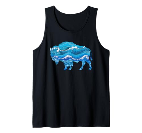 Buffalo Tshirt Männer Frauen New York Buffalo Bison Retro Tank Top von Buffalo TShirt Männer Frauen Buffalo Liebhaber