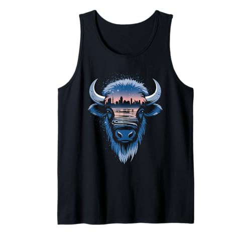 Buffalo Tshirt Männer Frauen New York Buffalo Bison Retro Tank Top von Buffalo TShirt Männer Frauen Buffalo Liebhaber