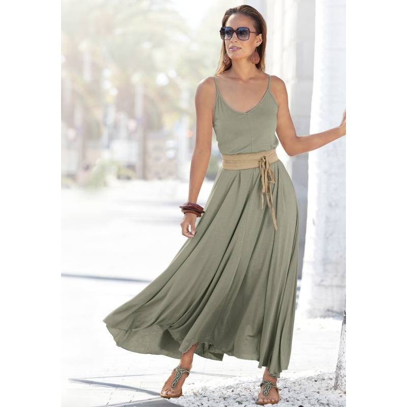 BUFFALO Maxikleid Damen khaki Gr.36 von Buffalo