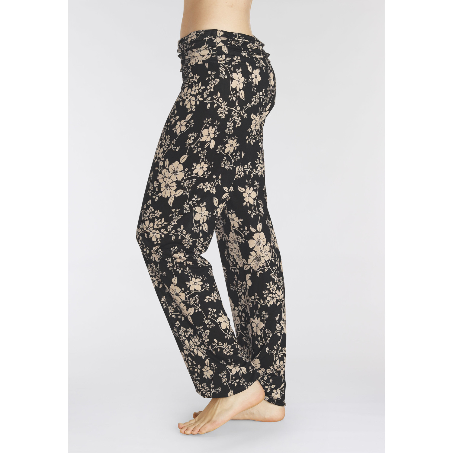 BUFFALO Haremshose Damen schwarz mit Blumen Gr.36/38 von Buffalo