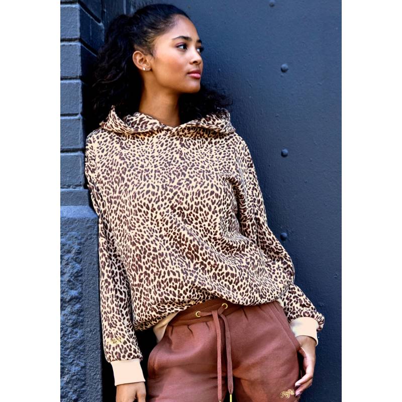 BUFFALO Kapuzenpullover Damen beige leo Gr.36/38 BUFFALO Kapuzenpullover Damen beige leo Gr.36/38 von Buffalo