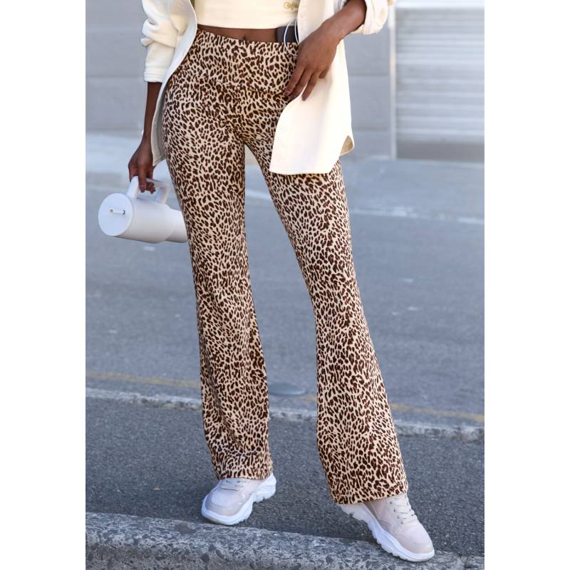 BUFFALO Leggings Damen beige leo Gr.32/34 von Buffalo