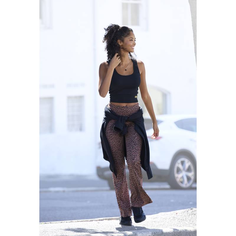 BUFFALO Leggings Damen braun leo Gr.36/38 von Buffalo