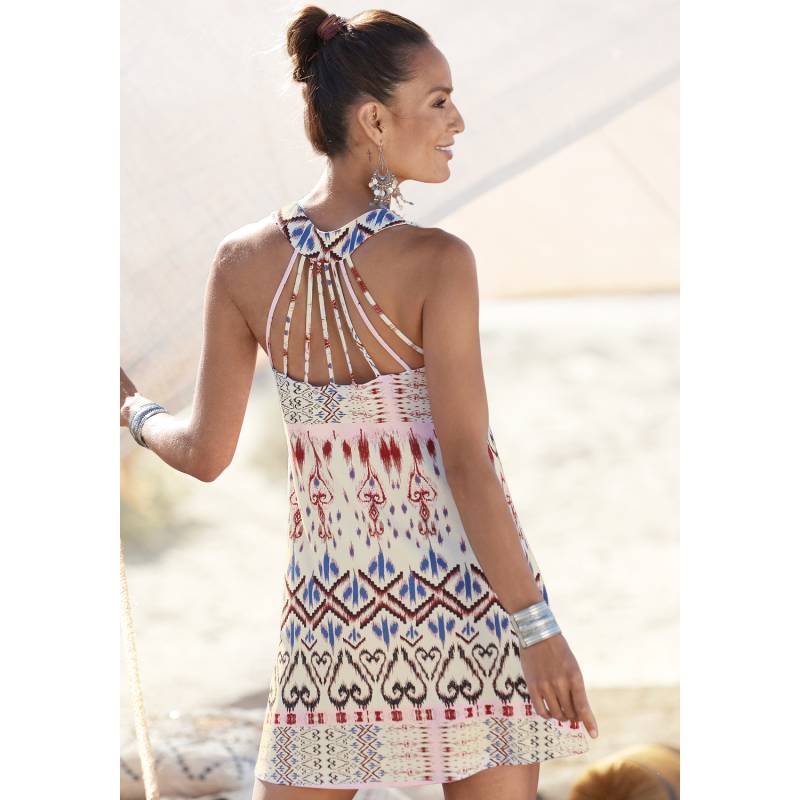 BUFFALO Strandkleid Damen creme-bedruckt Gr.42 von Buffalo