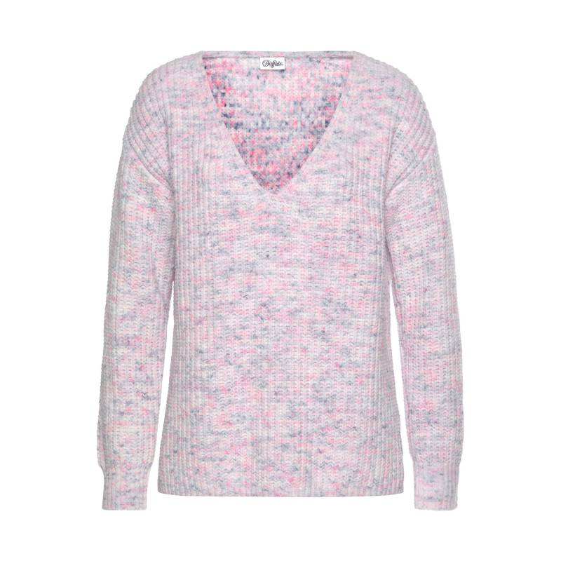 BUFFALO V-Ausschnitt-Pullover Damen rosa-blau Gr.44/46 von Buffalo