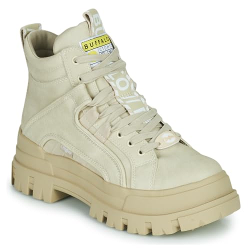 Buffalo, ASPHA NC Mid, modische vegane Keilabsatzschuhe (Imi Nappa), beige, 37 EU von Buffalo