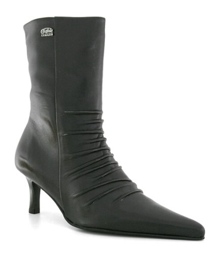 Buffalo 270-12 Damen Stiefelette Glattleder, Größe 40, schwarz (black) von Buffalo