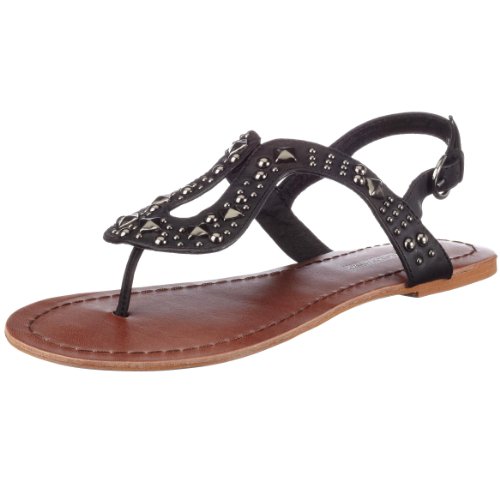 Buffalo 309-1359 valery leather, Damen Sandalen/Zehentrenner, schwarz, (black 01), EU 36 von Buffalo