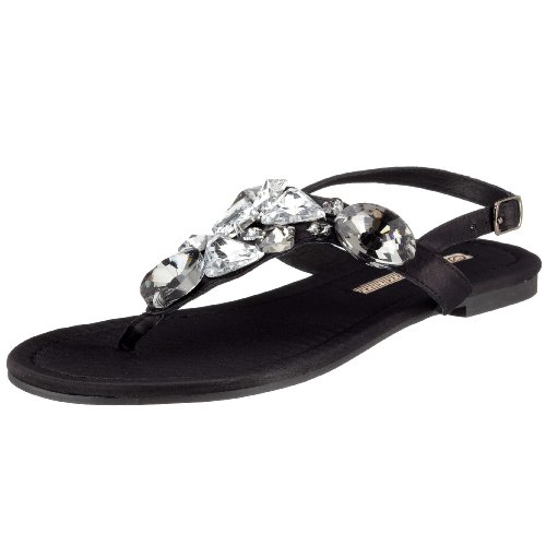 Buffalo 309-7167 satin, Damen Sandalen/Zehentrenner, schwarz, (black 632), EU 40 von Buffalo