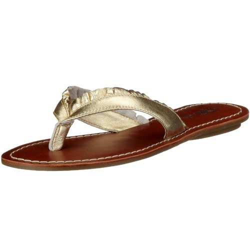 Buffalo 309-9759 met kid leather, Damen Sandalen/Zehentrenner, gold, (gold 01), EU 38 von Buffalo