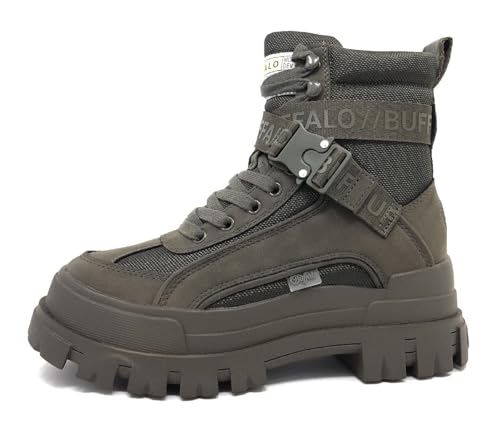 Buffalo ASPHA COM1 Damenschuhe Schnürer Stiefel Grün Freizeit, Schuhgröße:40 EU von Buffalo