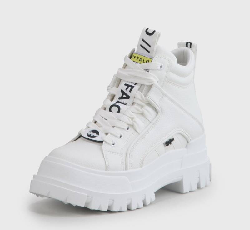 Buffalo ASPHA NC MID Schnürboots Plateauboots, Schnürstiefelette, High Top Sneaker in monochromer Optik von Buffalo