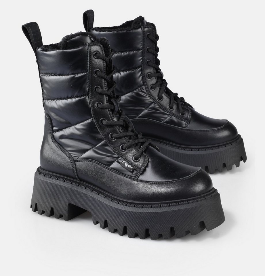 Buffalo Aspen Laceup Quilt Winterstiefelette Winterboots, Stiefelette, Festivalboots mit Warmfutter von Buffalo