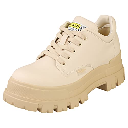 Buffalo Aspha CLS - Shoe Flat - Vegan Box Nappa - Beige Kunstleder 41 EU von Buffalo