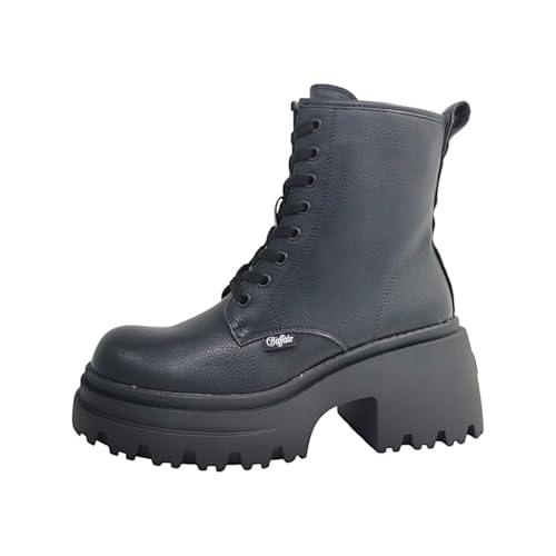 Buffalo Damen Schuhe Stiefeletten Bravr Lace Up, Farbe: Schwarz, Schuhgröße:EUR 40, Artikel:-Black von Buffalo