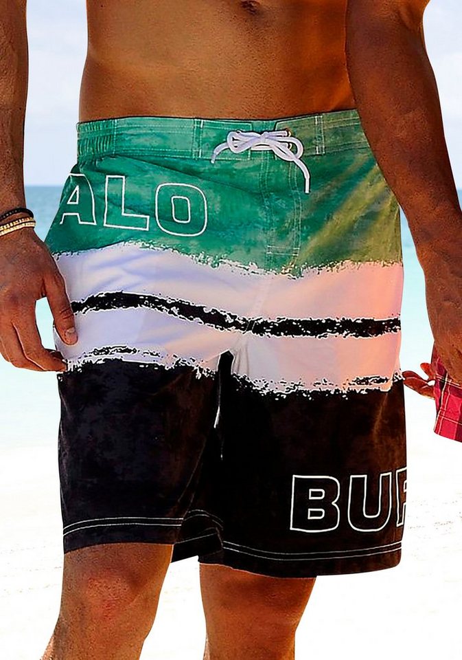 Buffalo Badeshorts mit Logoprint von Buffalo