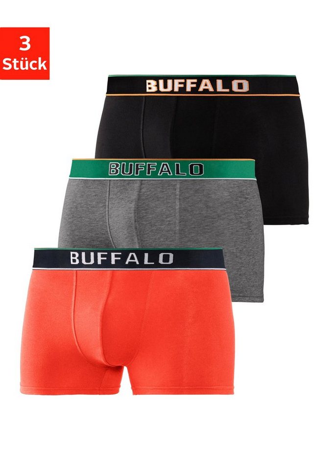 Buffalo Boxer Boxershorts für Herren (Packung, 3-St) aus Baumwoll-Mix von Buffalo