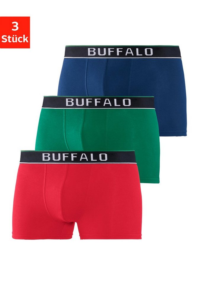 Buffalo Boxer Boxershorts für Herren (Packung, 3-St) aus Baumwoll-Mix von Buffalo