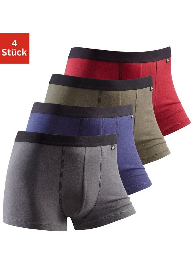 Buffalo Boxer Boxershorts für Herren (Packung, 4-St) mit schwarzem Webbund von Buffalo